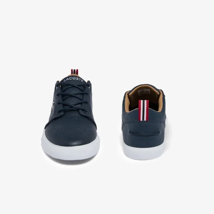 Baskets Bayliss pour homme en cuir avec col perforé Baskets Bayliss pour homme en cuir avec col perforé
