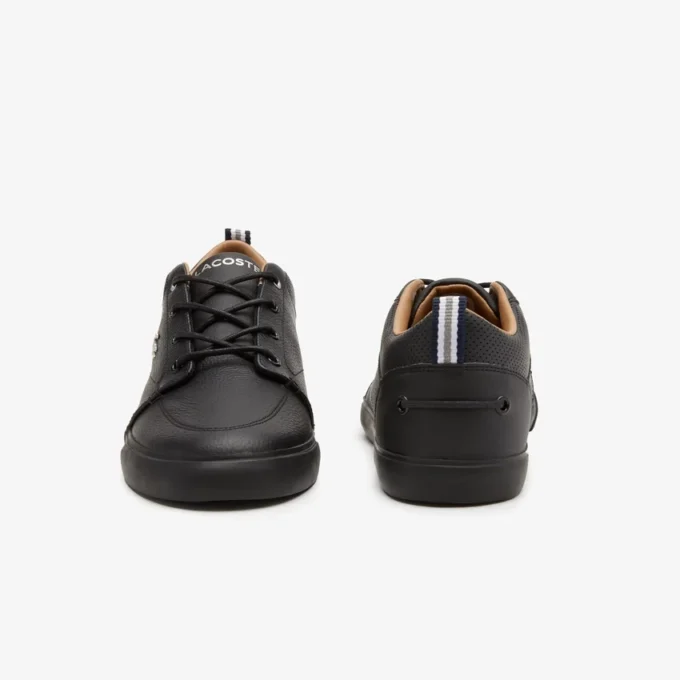 Baskets Bayliss pour homme en cuir avec col perforé Baskets Bayliss pour homme en cuir avec col perforé