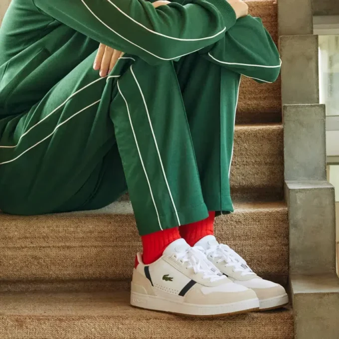 Baskets en cuir T-Clip pour homme