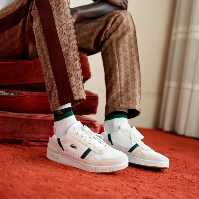 Baskets en cuir T-Clip pour homme