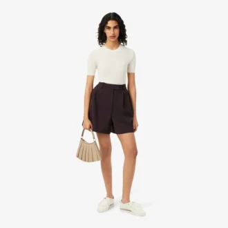 Bermuda oversize plissé en laine The Blend