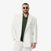 Blazer à double boutonnage pour homme avec écusson Heritage brodé
