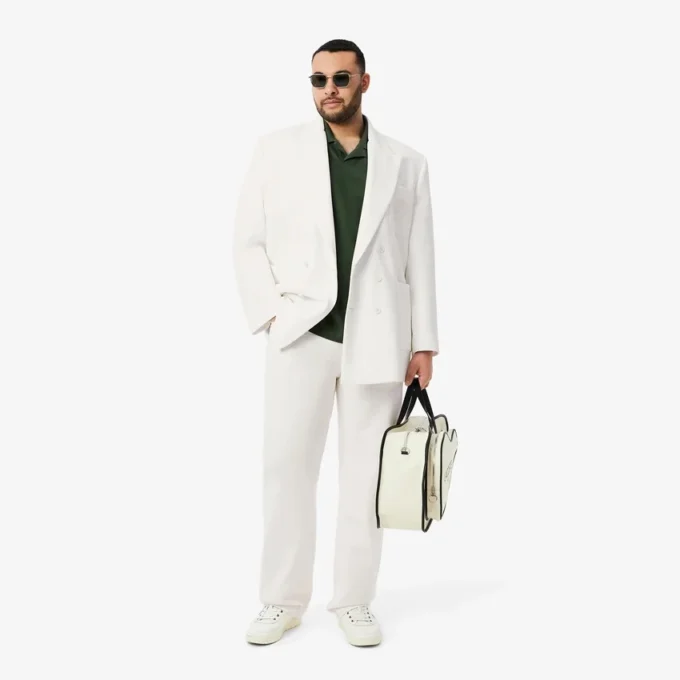 Blazer à double boutonnage pour homme avec écusson Heritage brodé