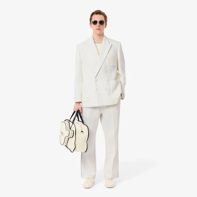 Blazer à double boutonnage pour homme avec écusson Heritage brodé