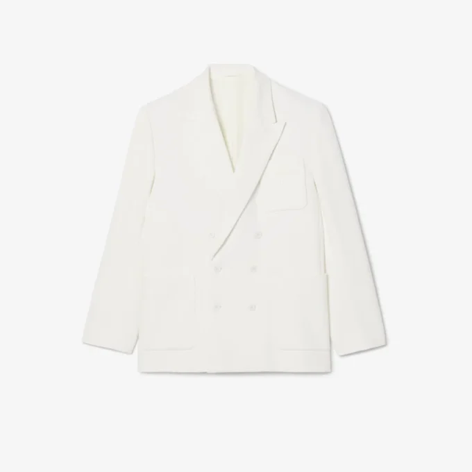 Blazer à double boutonnage pour homme avec écusson Heritage brodé