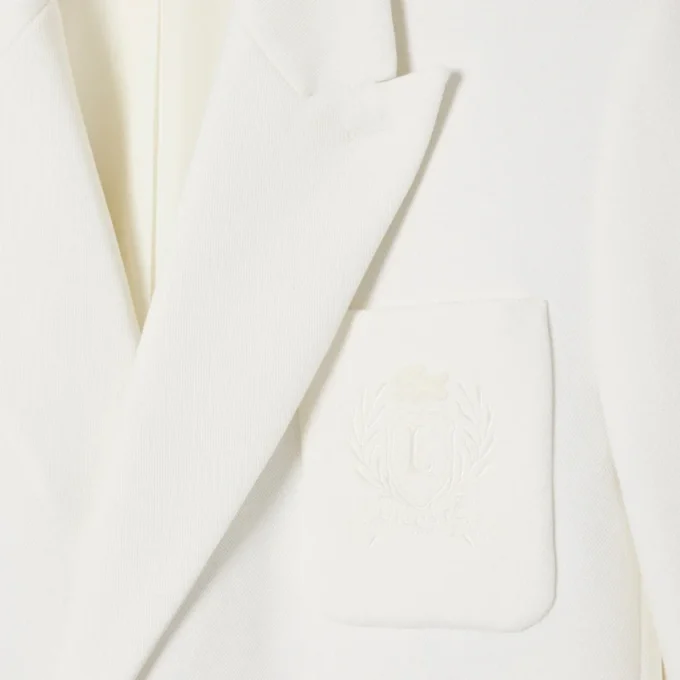 Blazer à double boutonnage pour homme avec écusson Heritage brodé