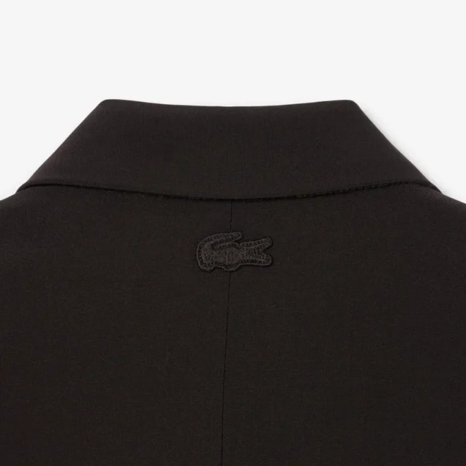 Blazer en laine slim fit avec logo brodé pour femme