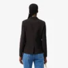 Blazer en laine slim fit avec logo brodé pour femme