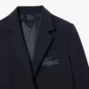 Blazer en laine slim fit avec logo brodé pour femme