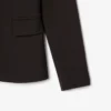 Blazer en laine slim fit avec logo brodé pour femme