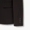 Blazer en laine slim fit avec logo brodé pour femme