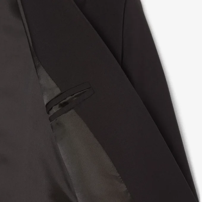 Blazer en laine slim fit avec logo brodé pour femme
