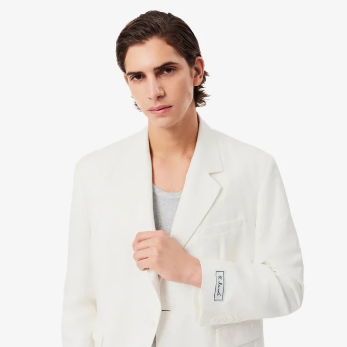Blazer en mélange de lin pour homme