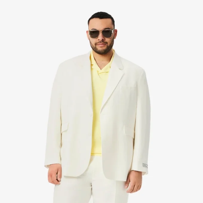 Blazer en mélange de lin pour homme