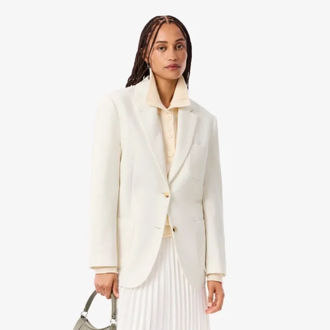 Blazer en twill de laine pour femme