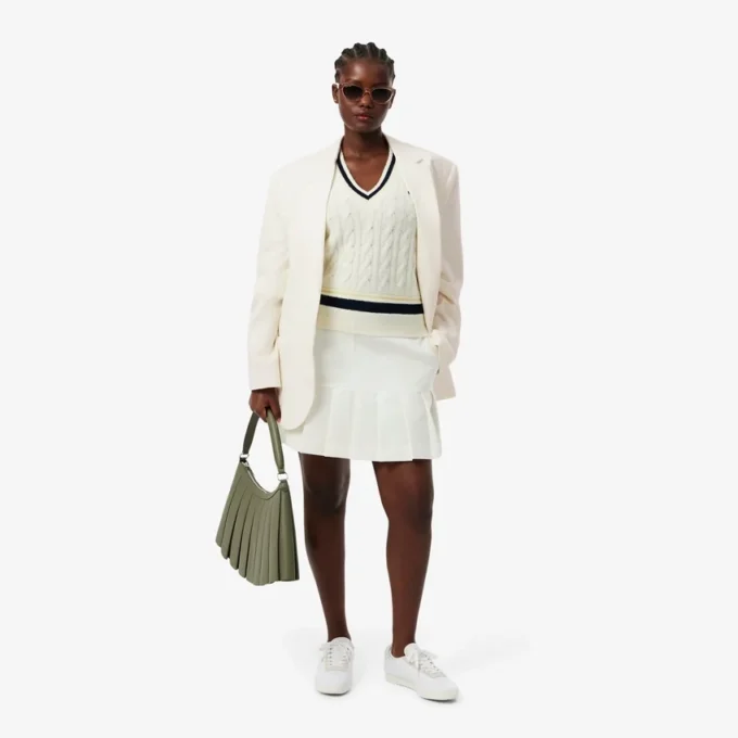 Blazer en twill de laine pour femme