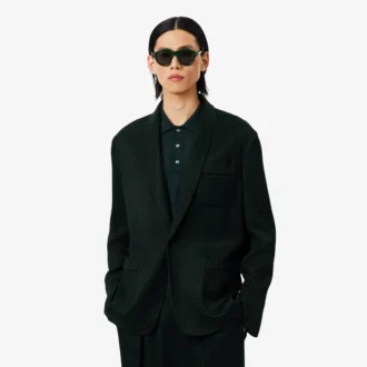 Blazer Runway à col châle en satin