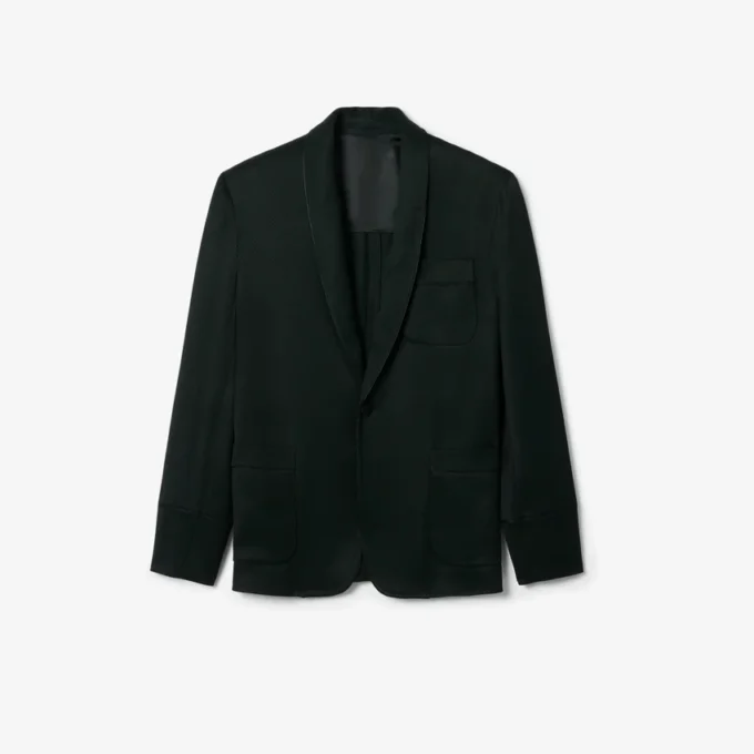 Blazer Runway à col châle en satin