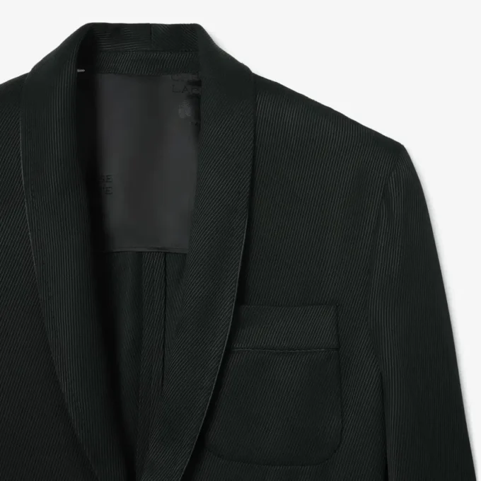 Blazer Runway à col châle en satin
