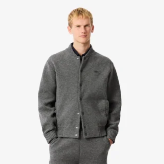 Blouson aviateur en jersey de laine mérinos pour homme