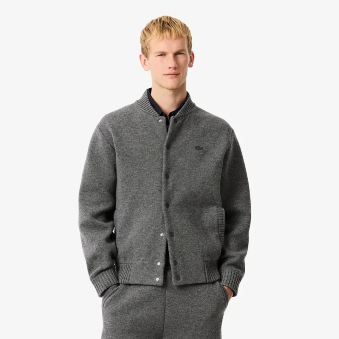 Blouson aviateur en jersey de laine mérinos pour homme