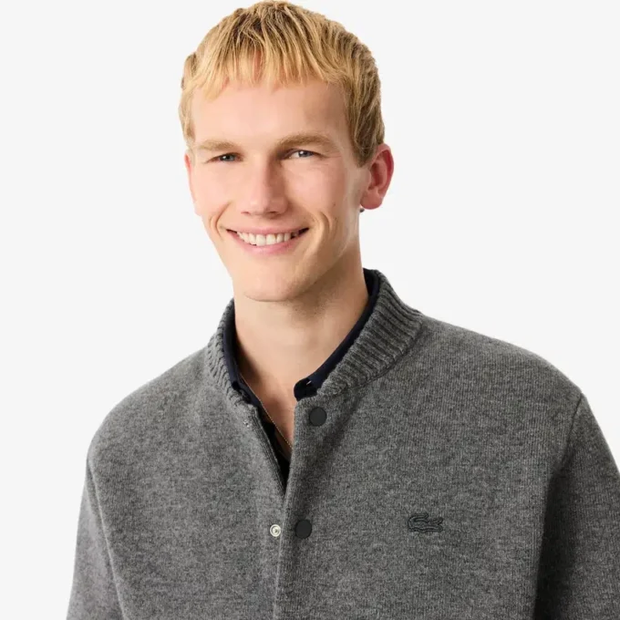 Blouson aviateur en jersey de laine mérinos pour homme