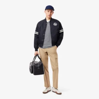 Blouson aviateur imperméable pour homme avec écusson brodé