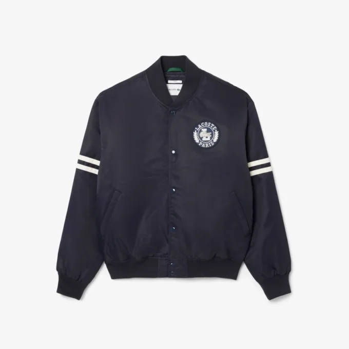 Blouson aviateur imperméable pour homme avec écusson brodé