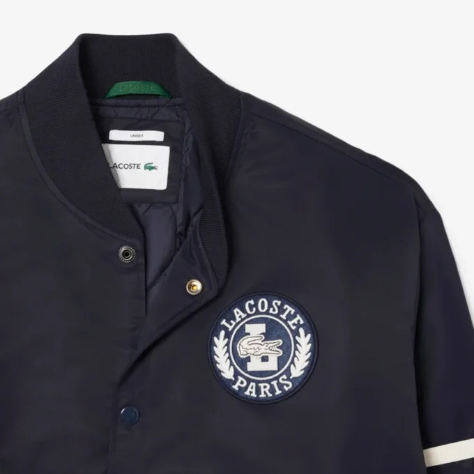 Blouson aviateur imperméable pour homme avec écusson brodé