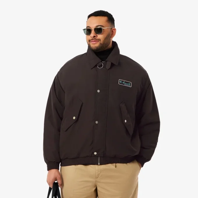 Blouson aviateur imperméable pour homme avec insigne