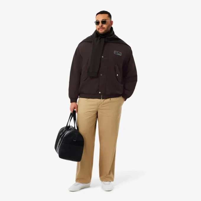 Blouson aviateur imperméable pour homme avec insigne