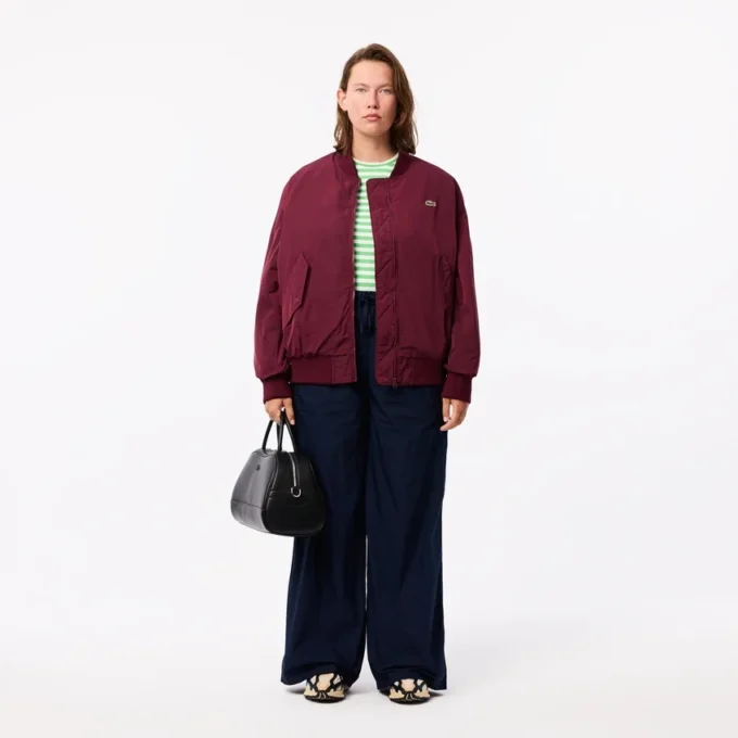 Blouson aviateur oversize à poignets côtelés pour femme
