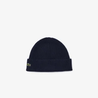 Bonnet en cachemire côtelé pour femme