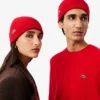 Bonnet unisexe en laine brossée à côtes