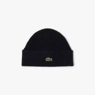 Bonnet unisexe en laine à côtes