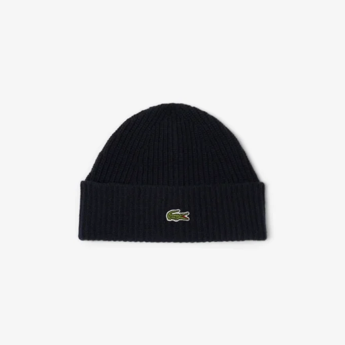 Bonnet unisexe en laine à côtes