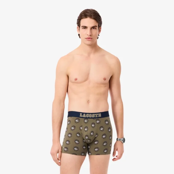Boxers imprimés en coton stretch pour homme