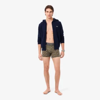 Boxers imprimés en coton stretch pour homme