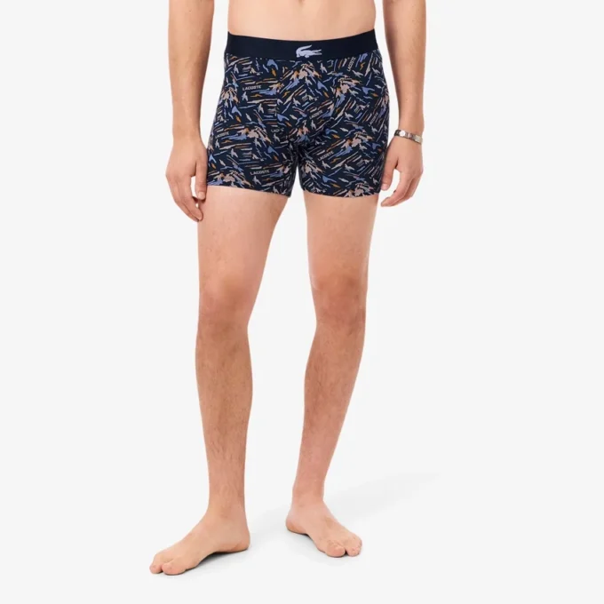 Boxers imprimés en coton stretch pour homme