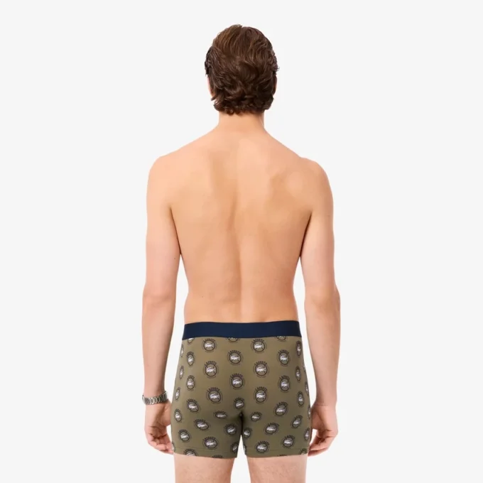 Boxers imprimés en coton stretch pour homme