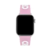 Bracelet Apple Watch en silicone rose imprimé crocodile
