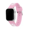 Bracelet Apple Watch en silicone rose imprimé crocodile