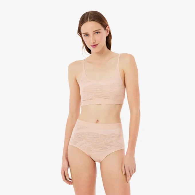 Bralette en maille avec motif crocodile