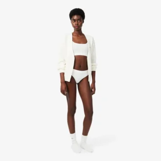 Bralette en pointelle avec logo
