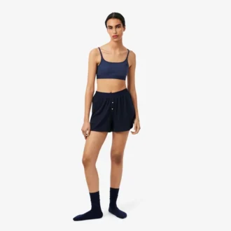 Bralette en pointelle avec logo