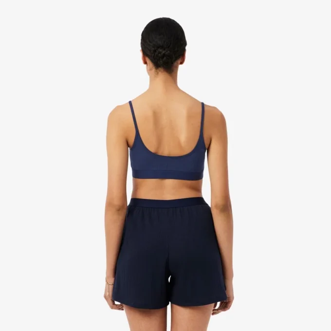 Bralette en pointelle avec logo