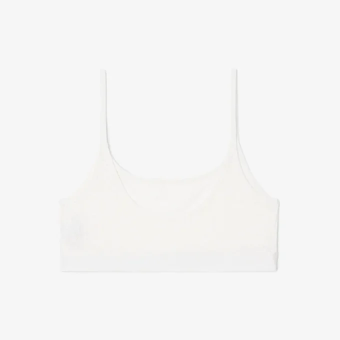 Bralette en pointelle avec logo