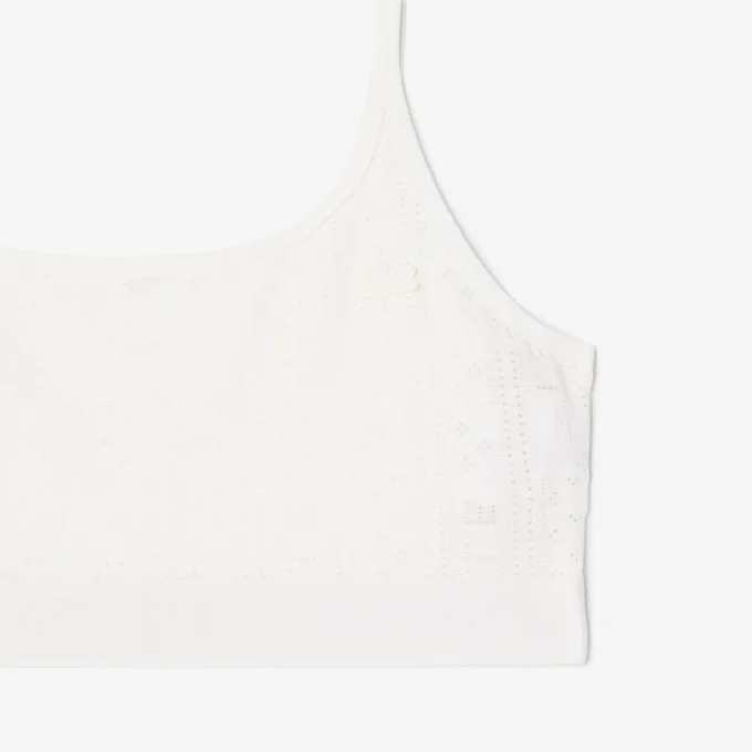 Bralette en pointelle avec logo