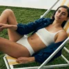 Bralette en pointelle avec logo