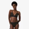 Bralette triangle en dentelle avec logo Bralette triangle en dentelle avec logo